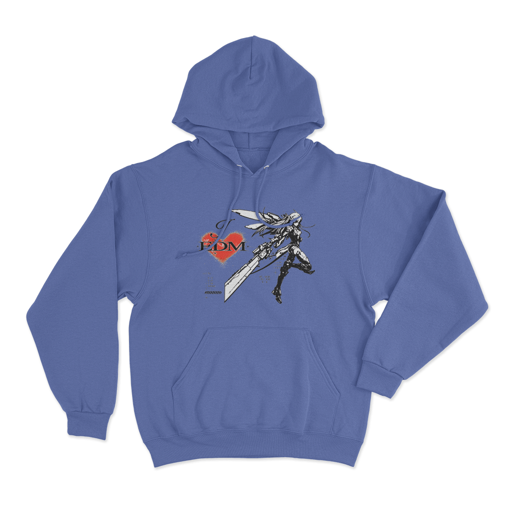 I Love Edm Unisex Hoodie Blue I Love Edm Unisex Hoodie Blue