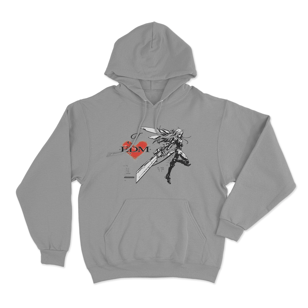 I Love Edm Unisex Hoodie Grey I Love Edm Unisex Hoodie Grey