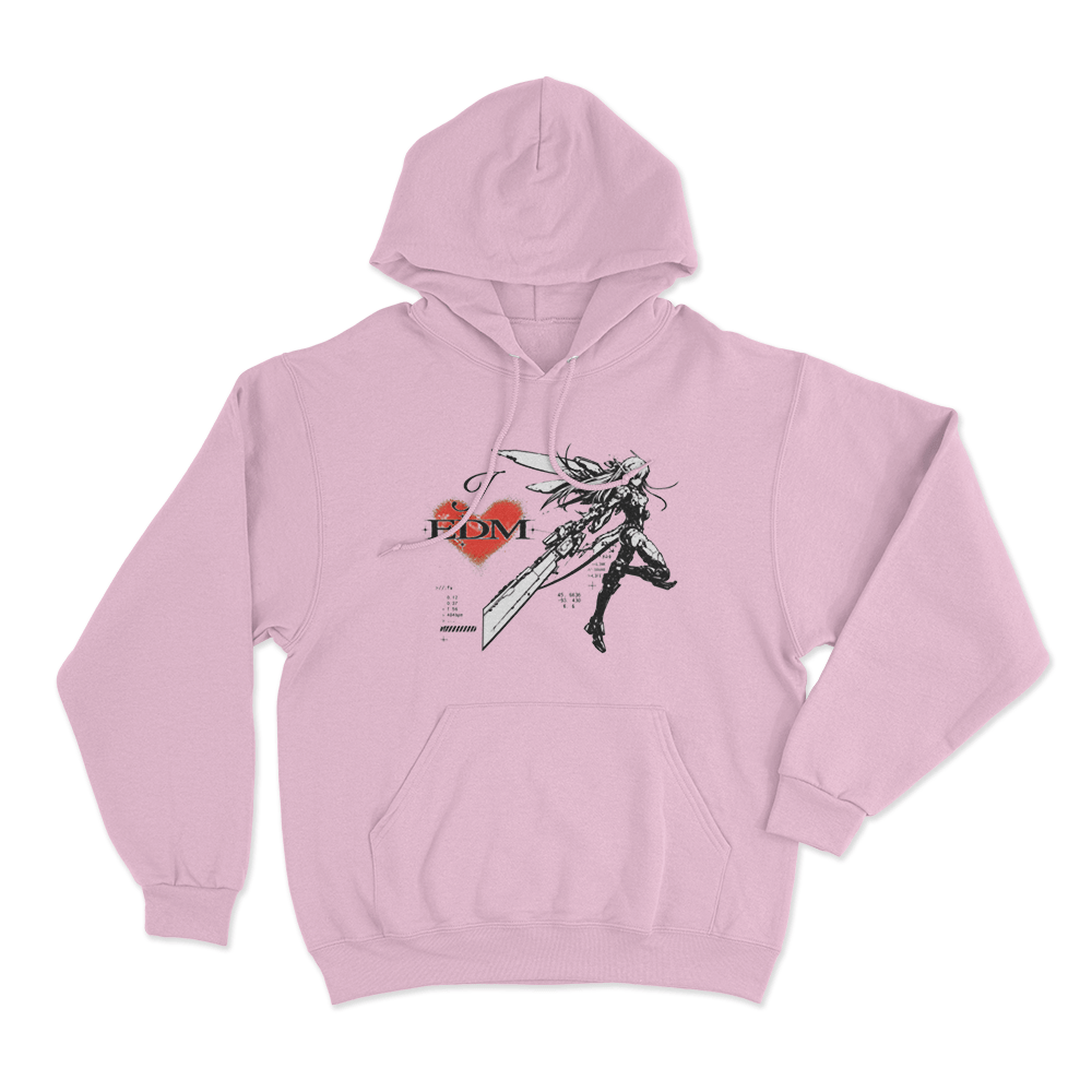 I Love Edm Unisex Hoodie Pink I Love Edm Unisex Hoodie Pink