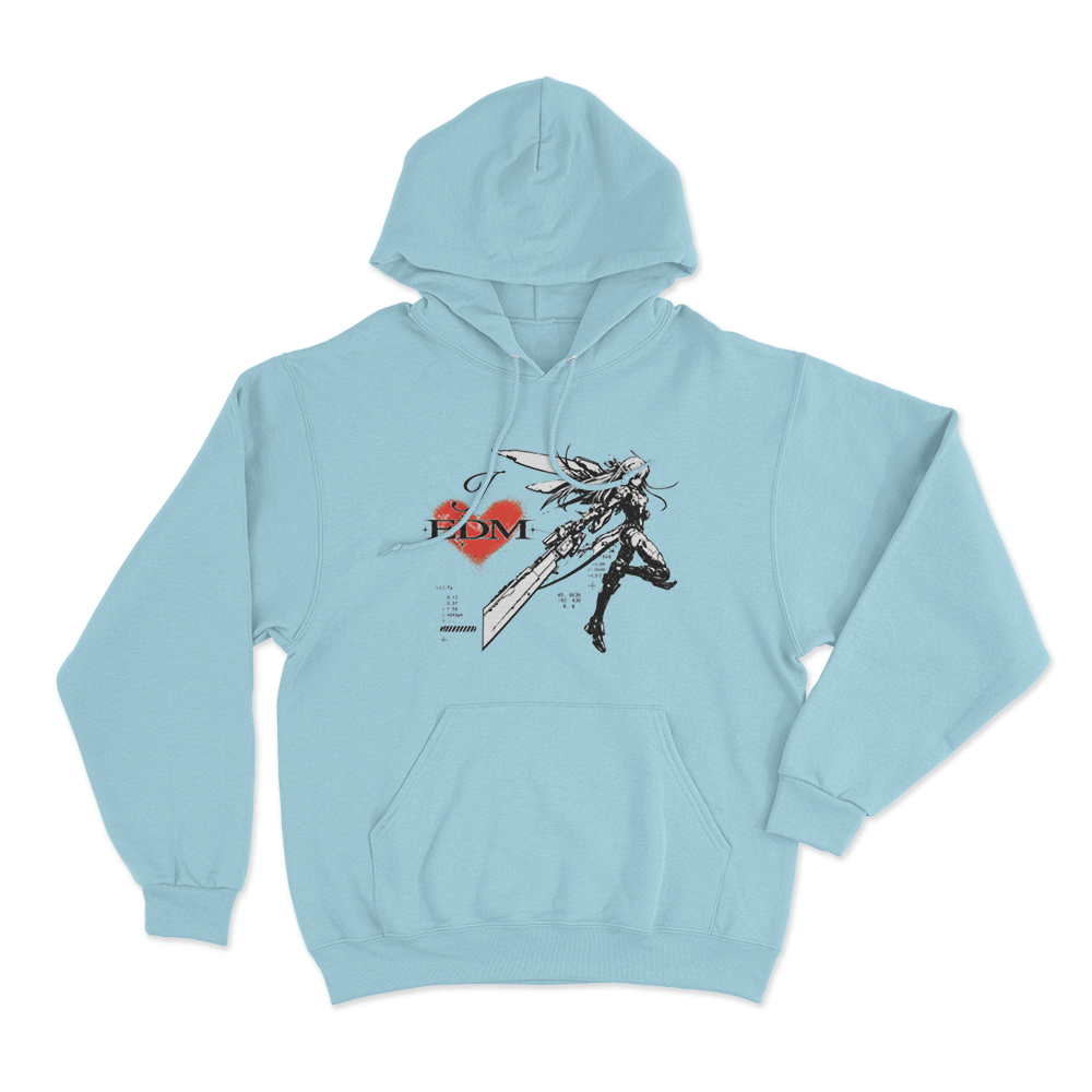 I Love Edm Unisex Hoodie Sky Blue I Love Edm Unisex Hoodie Sky Blue