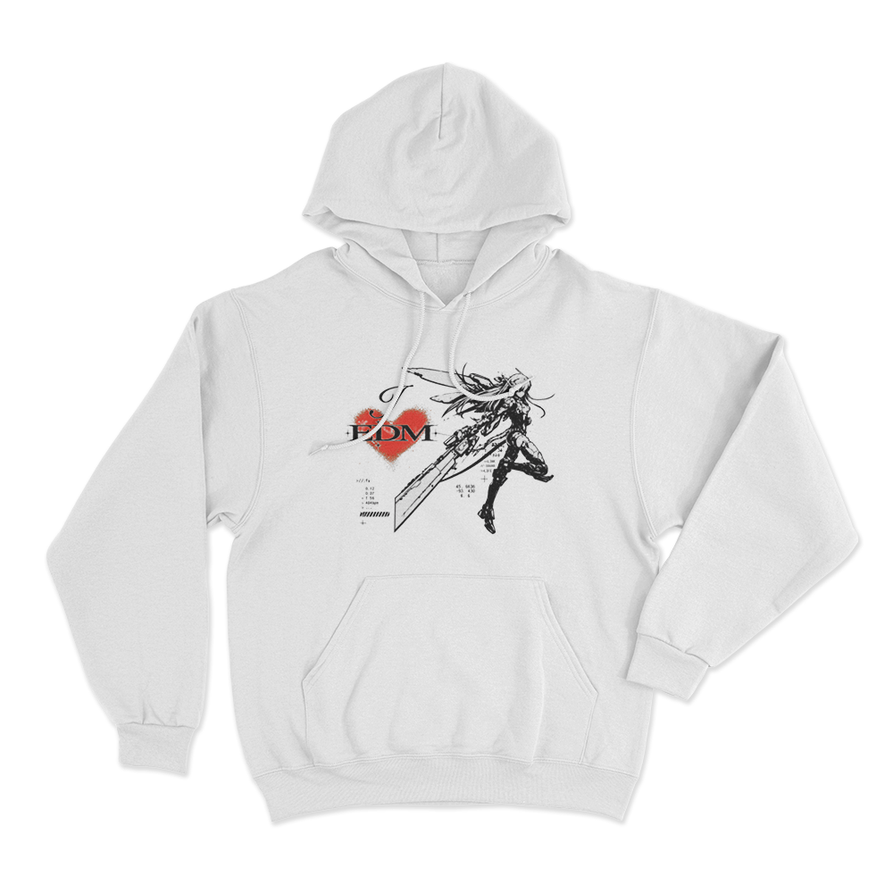 I Love Edm Unisex Hoodie White I Love Edm Unisex Hoodie White