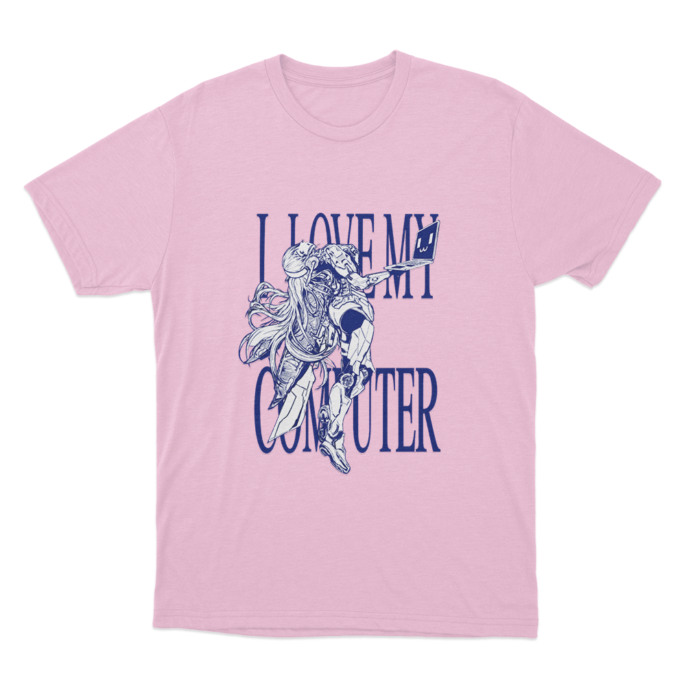 I Love My Computer Unisex T Shirt Pink I Love My Computer Unisex T Shirt Pink