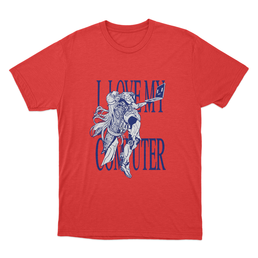 I Love My Computer Unisex T Shirt Red I Love My Computer Unisex T Shirt Red