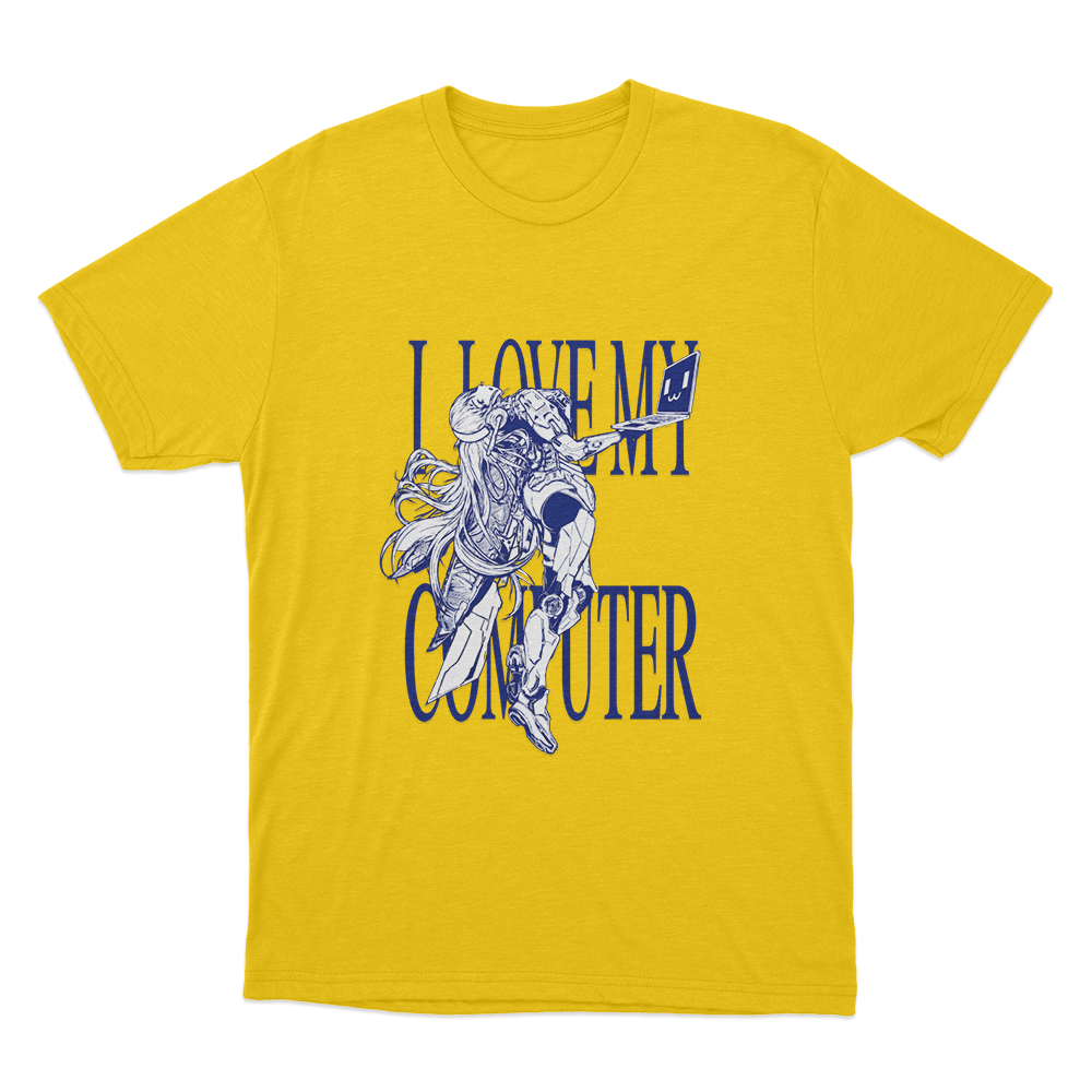 I Love My Computer Unisex T Shirt Yellow I Love My Computer Unisex T Shirt Yellow