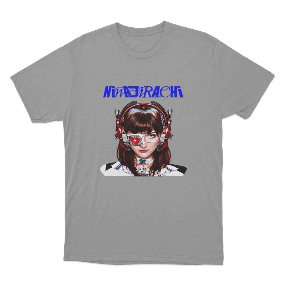 Ninajirachi Cyber Girl Portrait Unisex T Shirt Grey Ninajirachi Cyber Girl Portrait Unisex T Shirt Grey