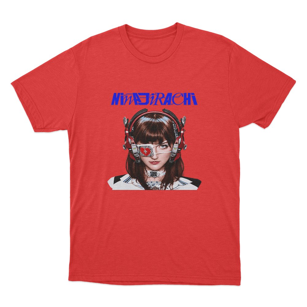 Ninajirachi Cyber Girl Portrait Unisex T Shirt Red Ninajirachi Cyber Girl Portrait Unisex T Shirt Red